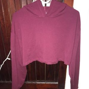 Plain cropped hoodie